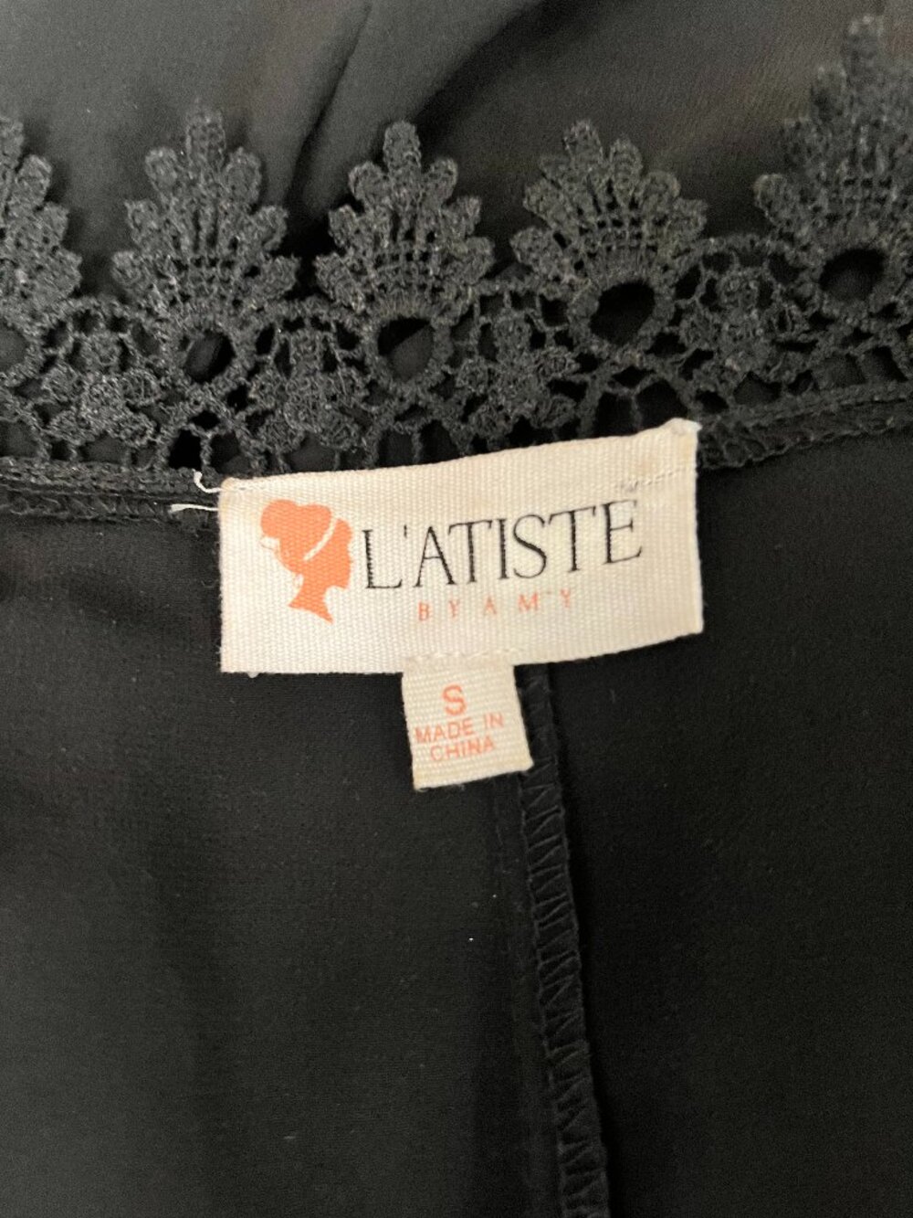 Latiste pleated bodice rainbow lace black maxi dress - Picture 5 of 5